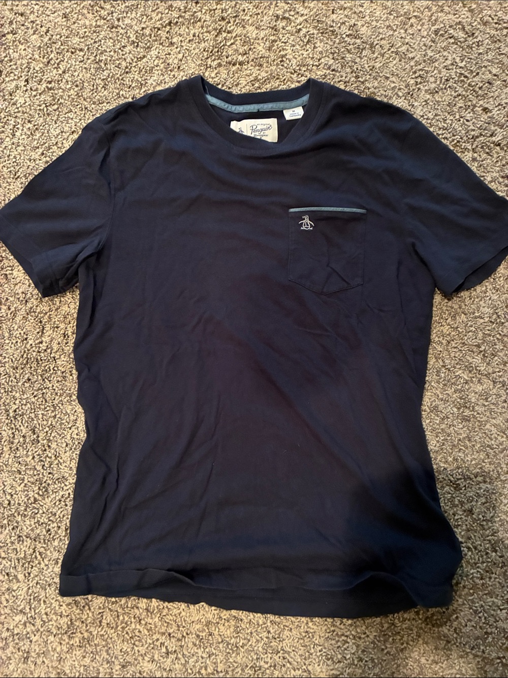 Original Penguin Navy Short Sleeve Pocket Tee